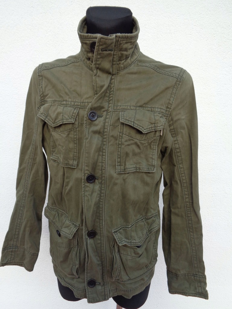 S HOLLISTER KURTKA WIOSENNA MILITARNY FASON KHAKI