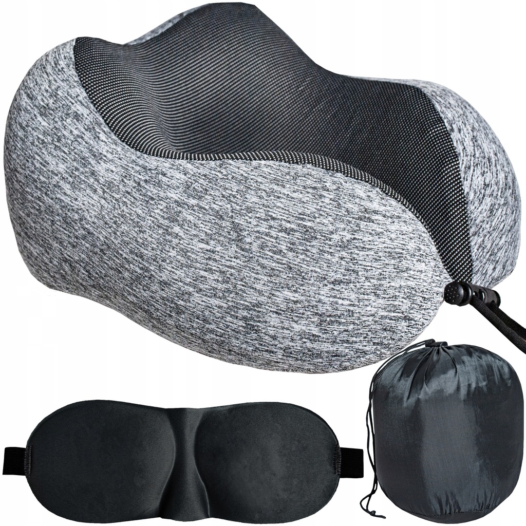 Poduszka podróżna Neck Pillow memory szara