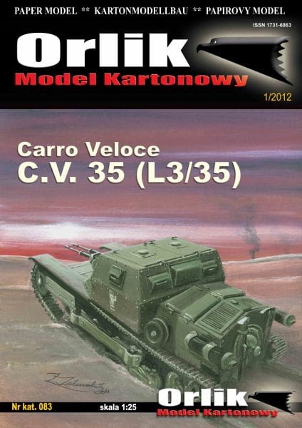 Włoska tankietka Carro Veloce C.V. 35 (L3/35), Orlik 01/2012