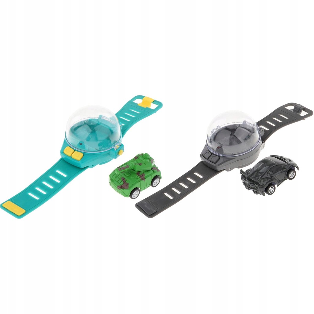 2Pcs Cute RC Small Car Analog Watch