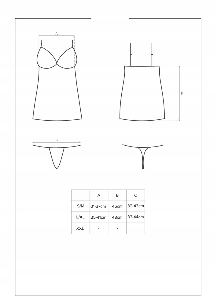 Shibu koszulka i stringi czarna L/XL