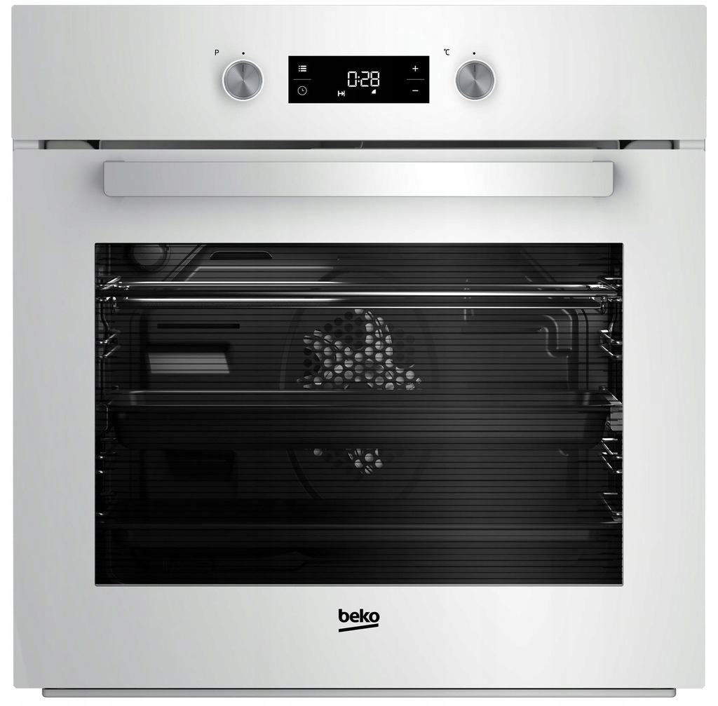 Piekarnik Beko BIM24301WCS Katalityczne Teleskopowe Grill Inox 3D 71 l
