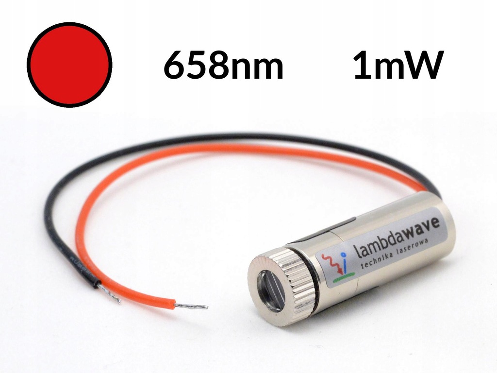 LAMBDAWAVE Moduł laserowy czerwony 1mW 658nm
