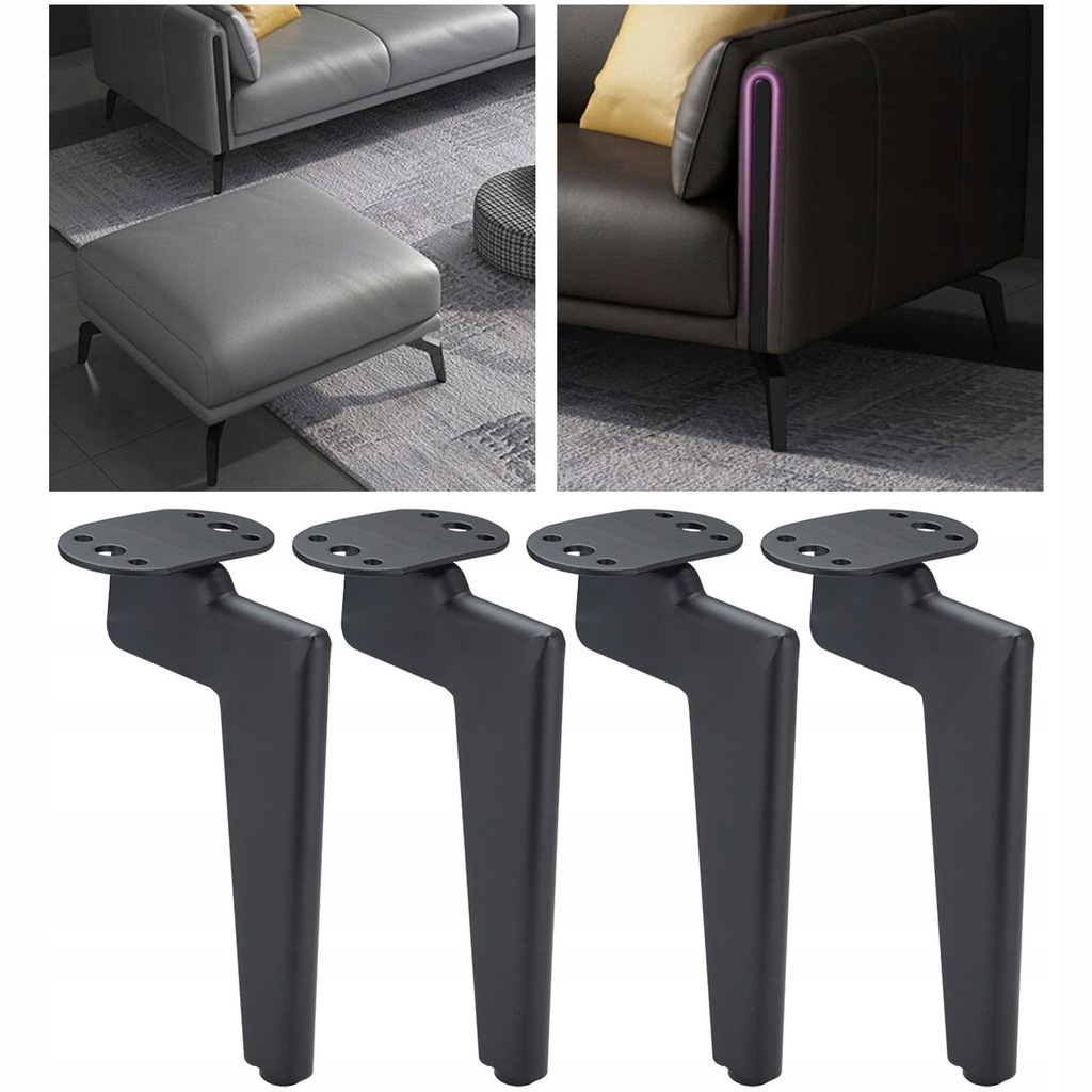 4Pcs Modern Furniture Legs Furniture Feet Sofa Legs Decorative Black M