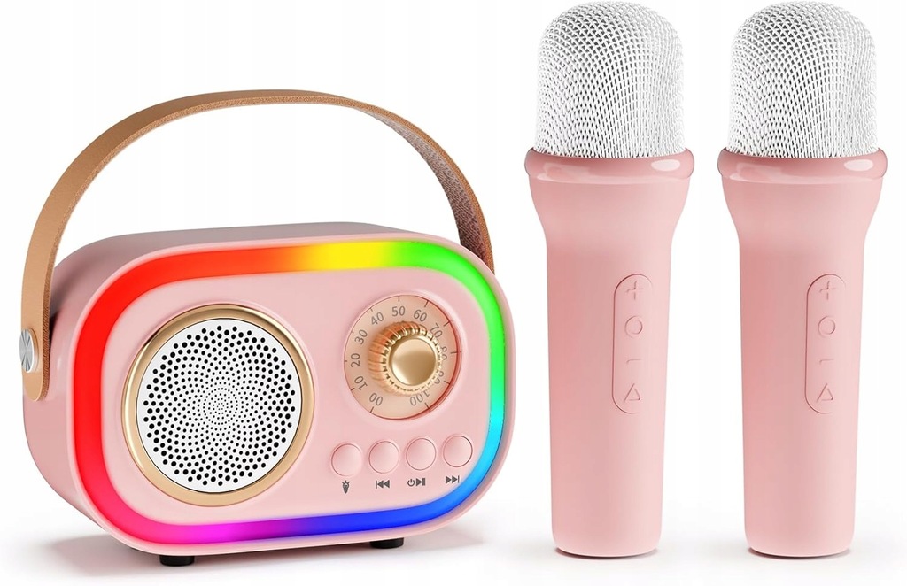 Mikrofon Karaoke Dla Dzieci Etpark, 2 Mikrofony, Światła, 12 Efektów