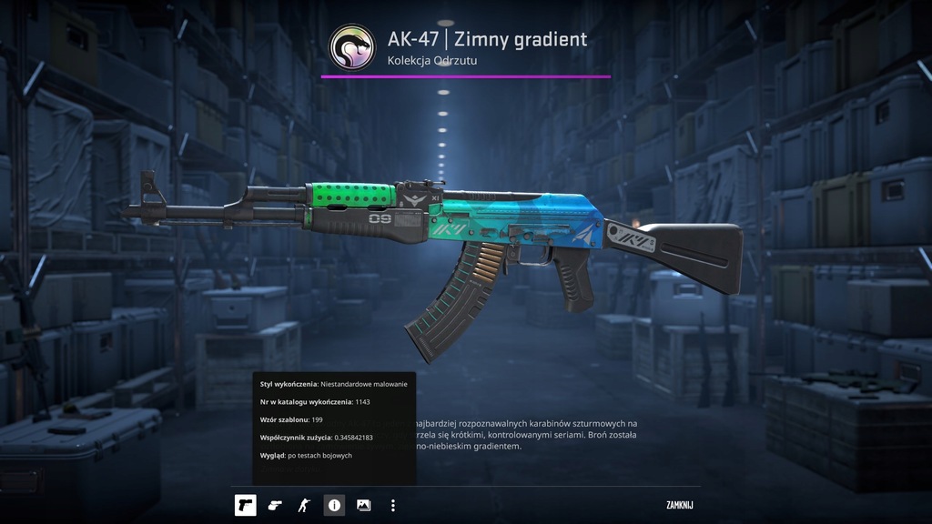 AK-47 | Zimny gradient Ice Coaled CS2 CSGO STEAM