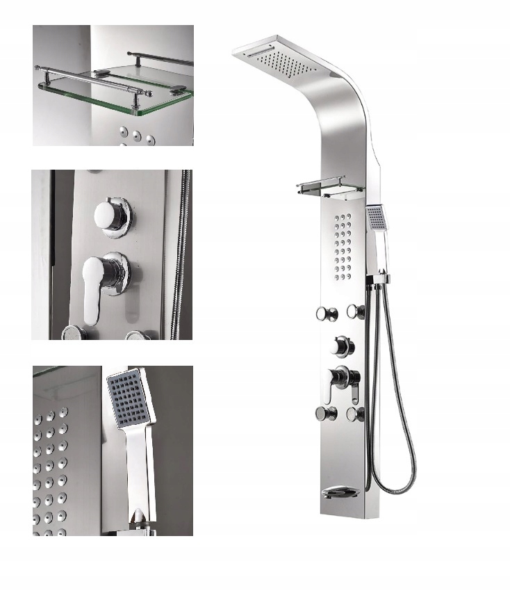 Купить Панель матового серебра, душевой набор с гидромассажем ...