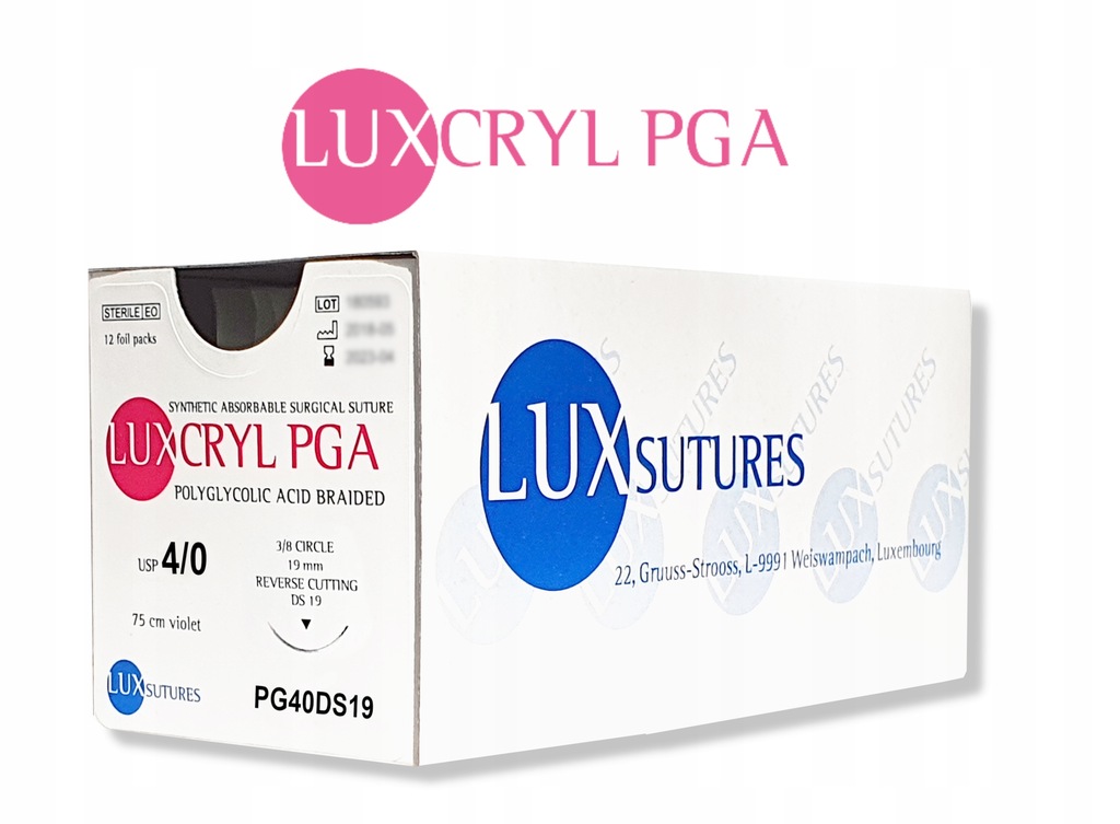 Nici syn. Luxsutures-LUXCRYL PGA PG40DS19 (12szt)