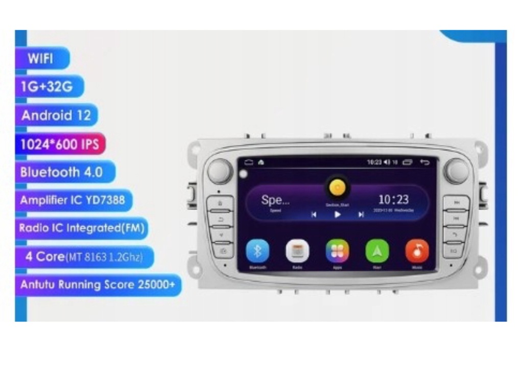 Radio Android 12 DVD GPS FORD Mondeo Focus Kuga PL
