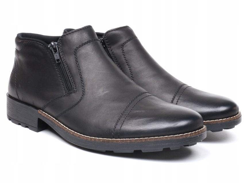 Botki skórzane męskie Rieker 16063-00 black 41 cza