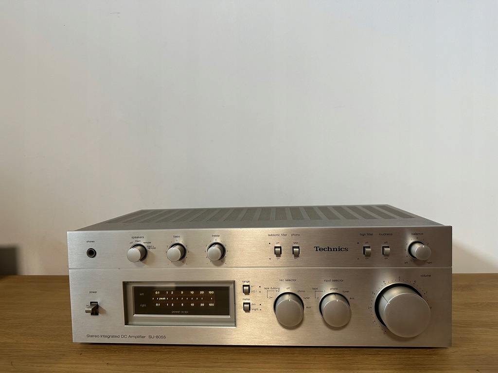TECHNICS SU-8055K WZMACNIACZ STEREO ORYGINAŁ 1 WŁAŚCICIEL SREBRNY UNIKAT !