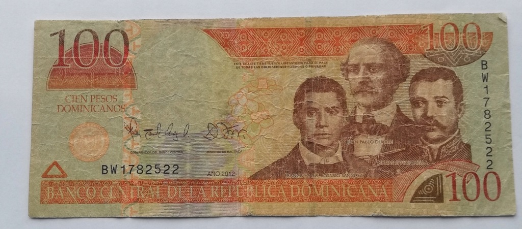 Dominikana 100 peso 2012