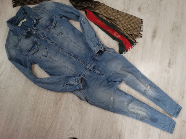 RESERVED JEANSOWY KOMBINEZON JEANS _ 40 L