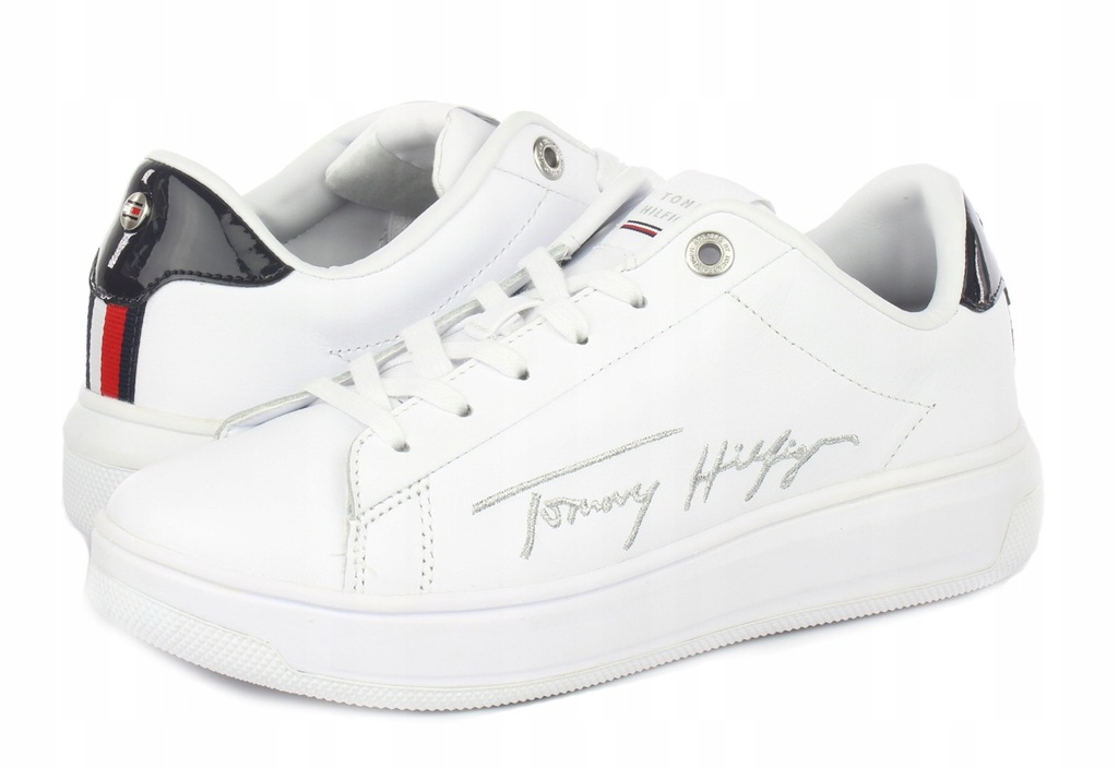 TOMMY HILFIGER PÓŁBUTY SNEAKERSY SKÓRA 39 SN386