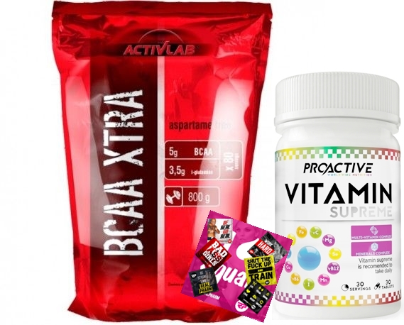 Activlab Bcaa Xtra 800g glutamina aminokwasy-smaki