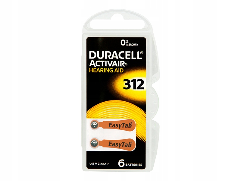 Bateria DA-312 DURACELL do aparatu