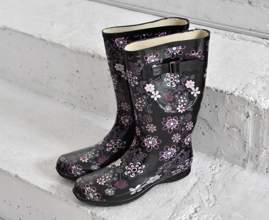 Kalosze damskie buty deszczowe gumiaki 40 kwiatki