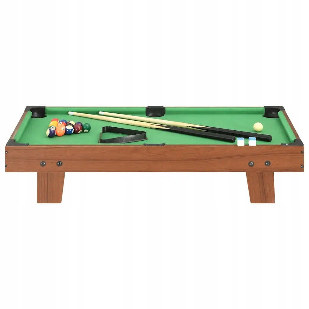 vidaXL Mini stół bilardowy na 3 nogach, 92x52x19 cm, brązowo-zielony