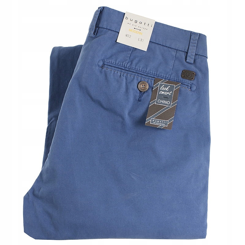 Spodnie bugatti 2622 Casual Chino Niebieskie 42/32