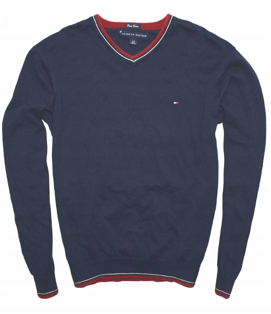 Tommy Hilfiger L sweter bawełniany KLASYK