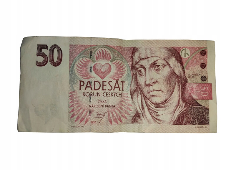 BANKNOT 50 KORON CZESKICH