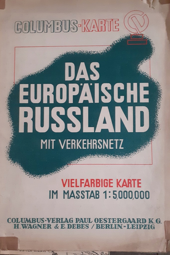 Das Europaische Russland Mapa Rosji ok.1935r