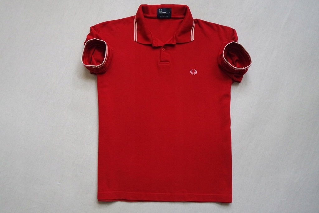 FRED PERRY koszulka polo czerwona logowana_____M/L