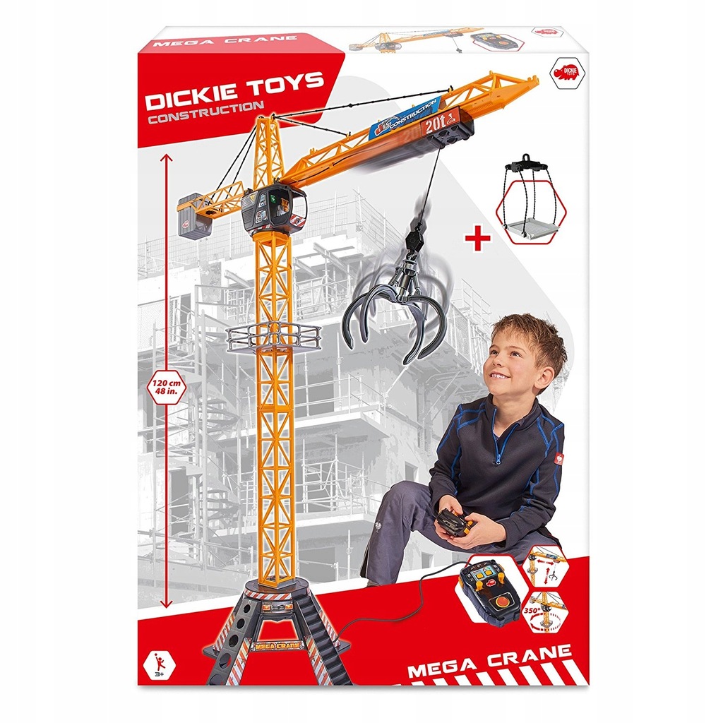 MEGA DŹWIG ŻURAW STEROWANY 120CM DICKIE TOYS Z1017