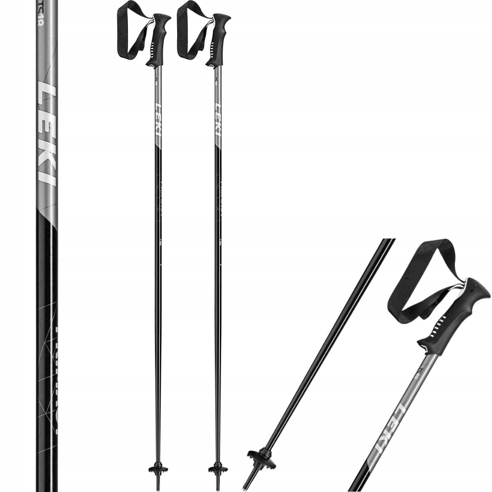 Kije narciarskie LEKI unisex uniwersalne zjazdowe aluminium srebrne 125 cm
