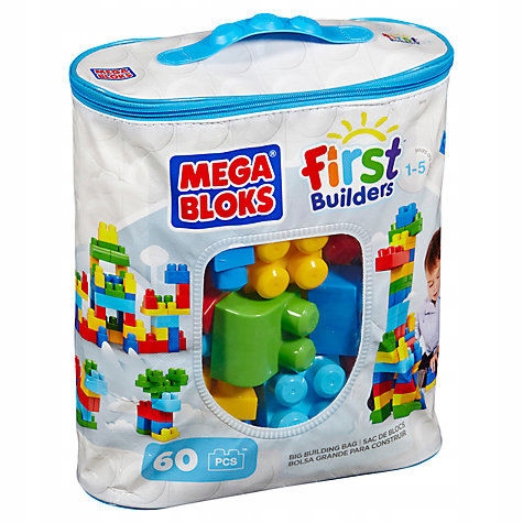 MEGA BLOKS KLOCKI 60 KLOCKÓW DUŻA TORBA DCH55