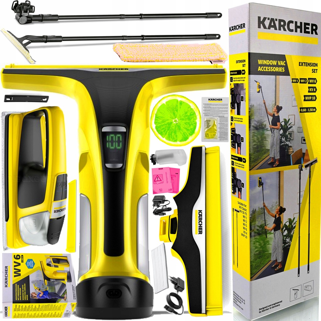 Купить СТЕКОНОМОЙКА KARCHER WV6 + KV4 ДЛЯ ВЫСОКИХ ОКОН: отзывы, фото, характеристики в интерне-магазине Aredi.ru