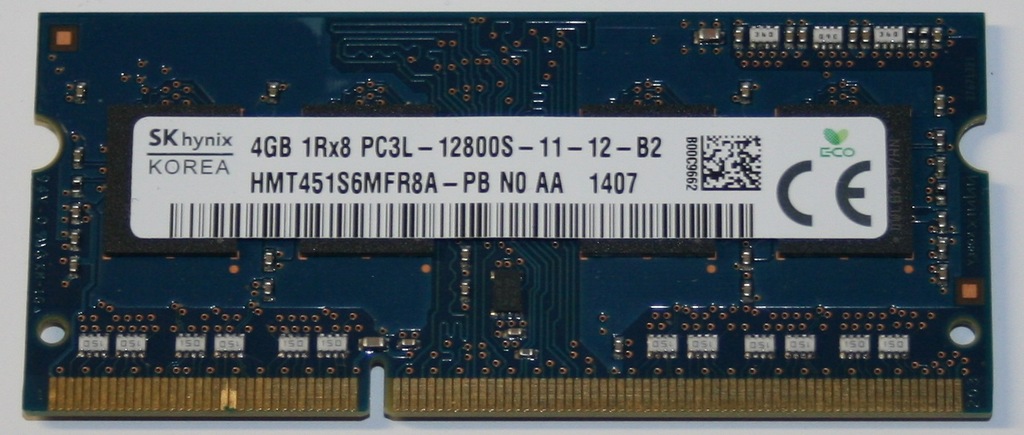 Używana pamięć RAM SO-DIMM DDR3L Hynix 4GB