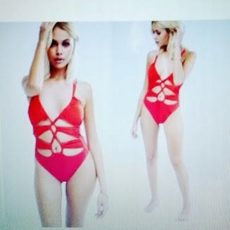 RED MONOKINI FROM LA RIVER ISLAND H&M ASOS 38