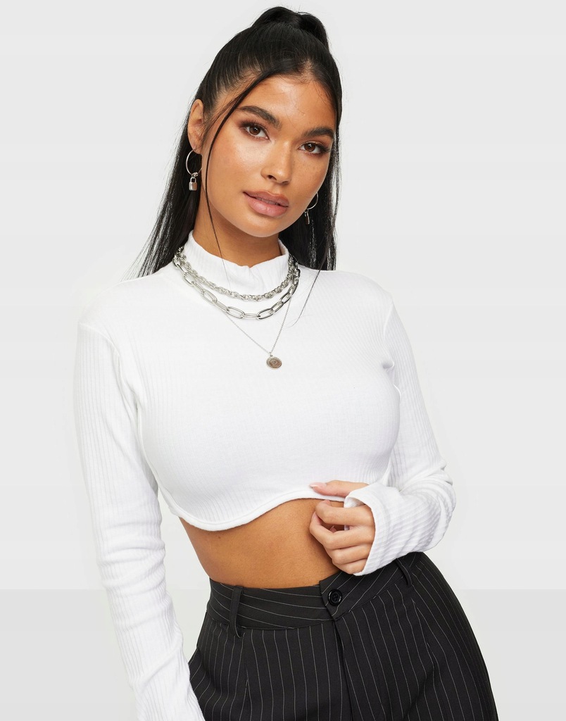 32I133 MISSGUIDED__Z06 KRÓTKA BLUZKA PÓŁGOLF__S