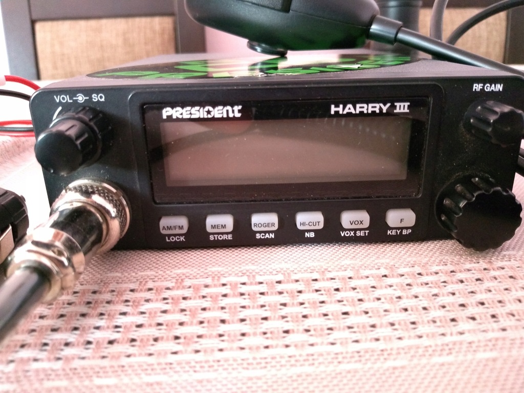 CB Radio PRESIDENT HARRY 3: antena podstawa zestaw