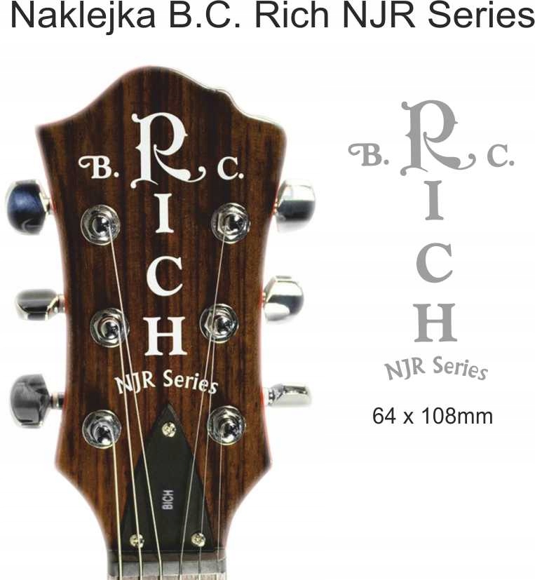 Naklejka B.C.RICH na gitara wzorów 11