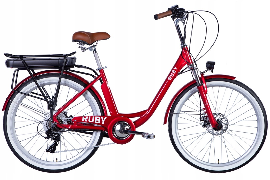 Rower elektryczny eRUBY 36V 12.5Ah 250W rama 17 cali koło 26"