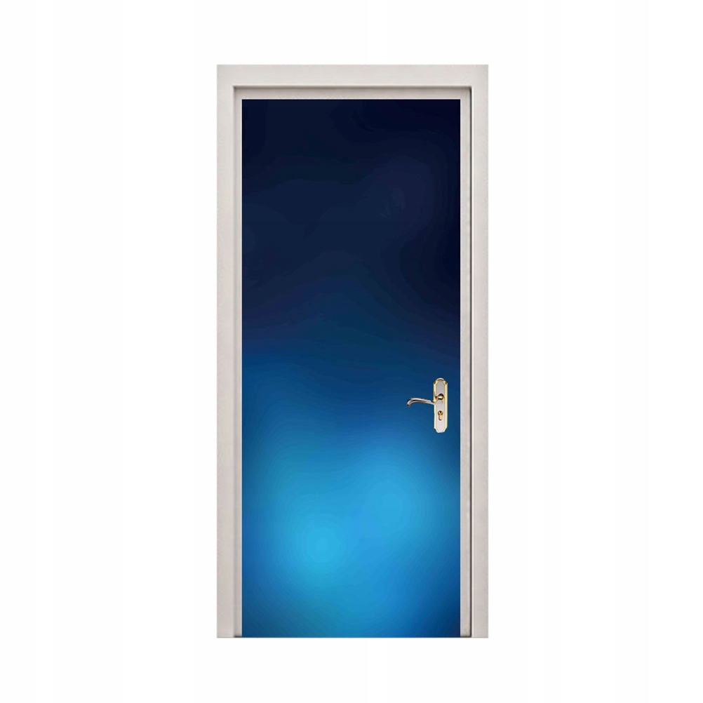 PVC Blue Background Door Sticker Renovation Remova