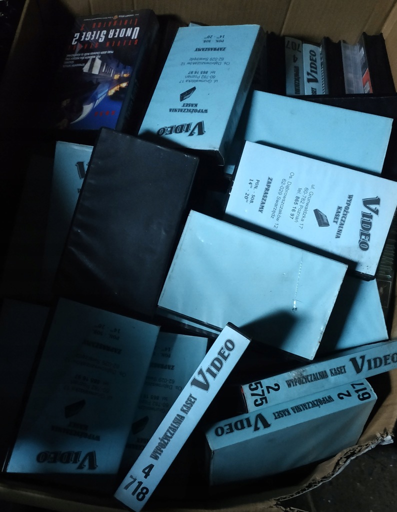 Kasety VHS Zestaw 160 szt