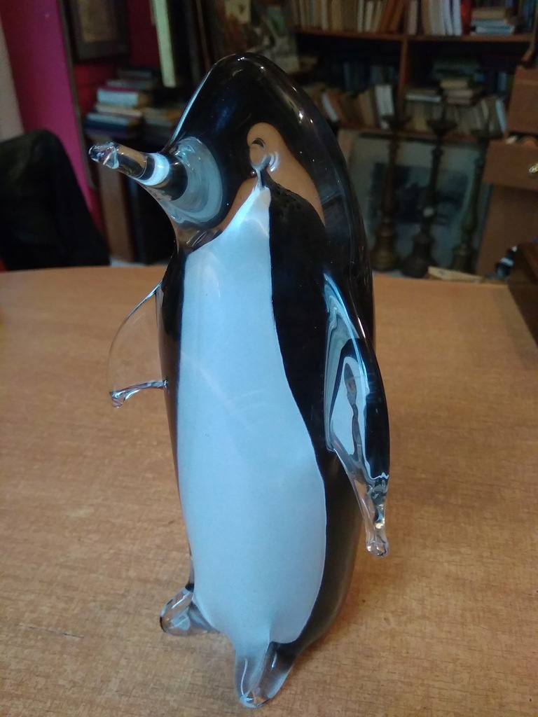 Pingwin szkło szklany duży