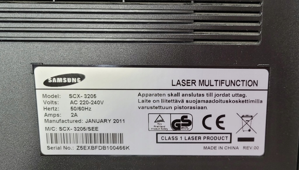 Drukarka wielofunkcyjna laserowa Samsung SCX-3205 - 12614750537 ...