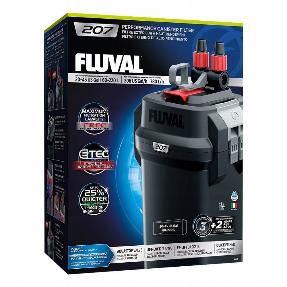 FLUVAL Filtr zewnętrzny kubełkowy 60-220l 780l/h