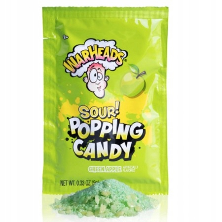 Warheads Sour Popping Candy Kwaśne Strzelające Cukierki Zielone Jabłko 9,4g