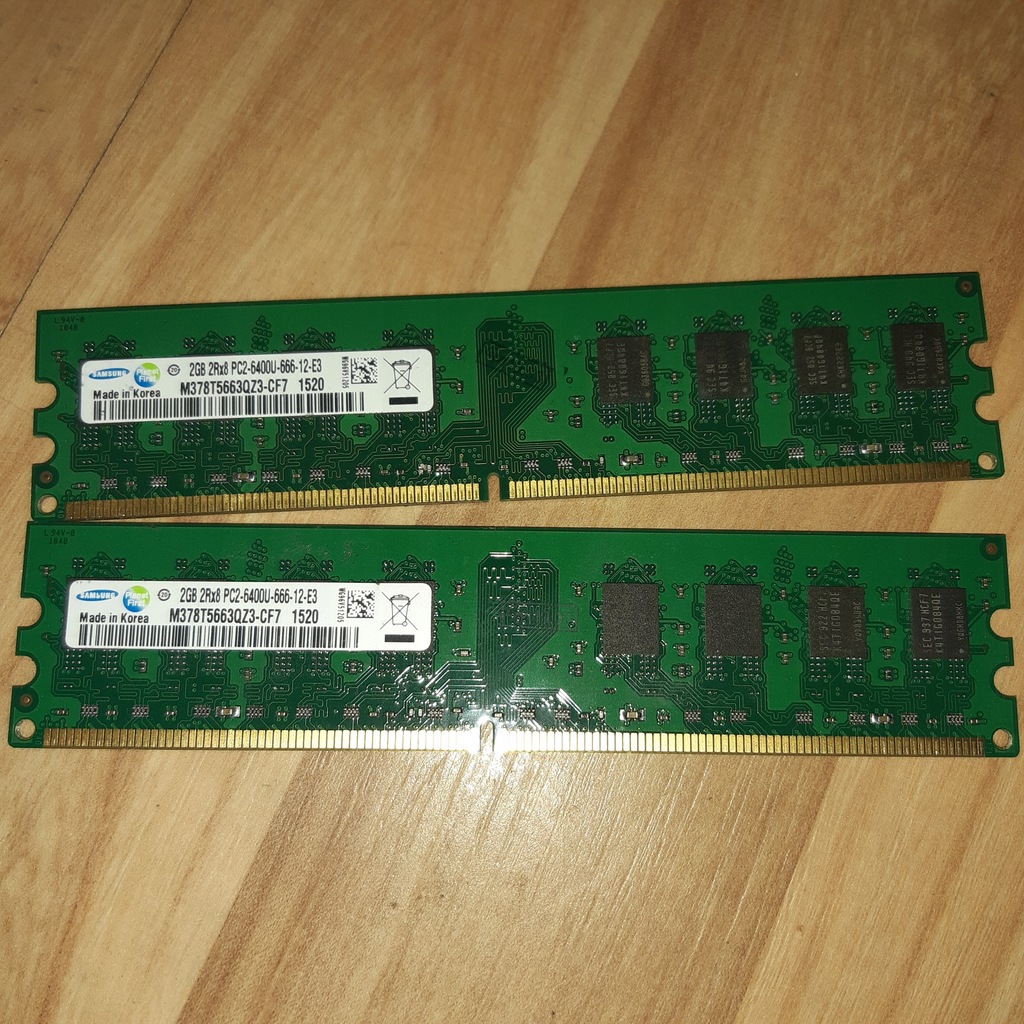 Pamięć RAM DDR2 Samsung M378T5663QZ3-CF7 2GBX2 4GB