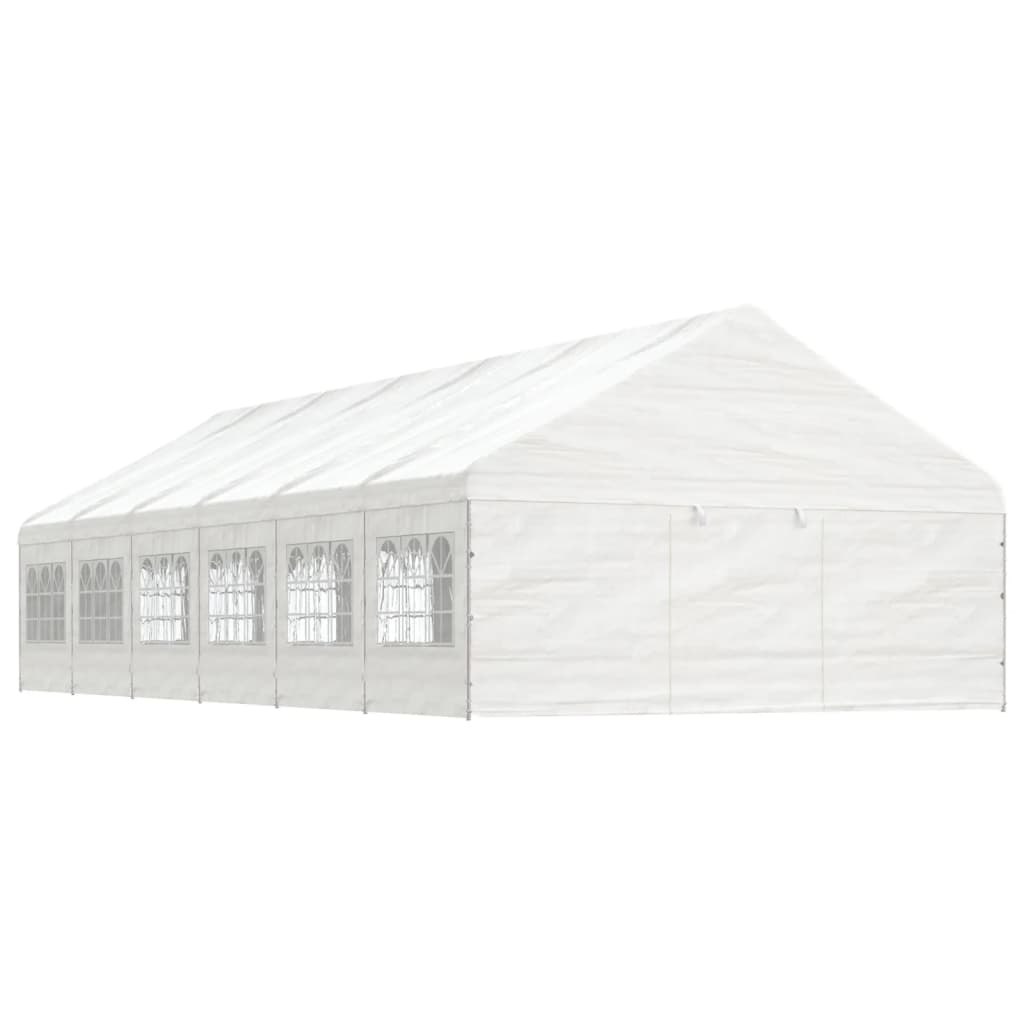 VidaXL Namiot ogrodowy z dachem, biały, 13,38x5,88