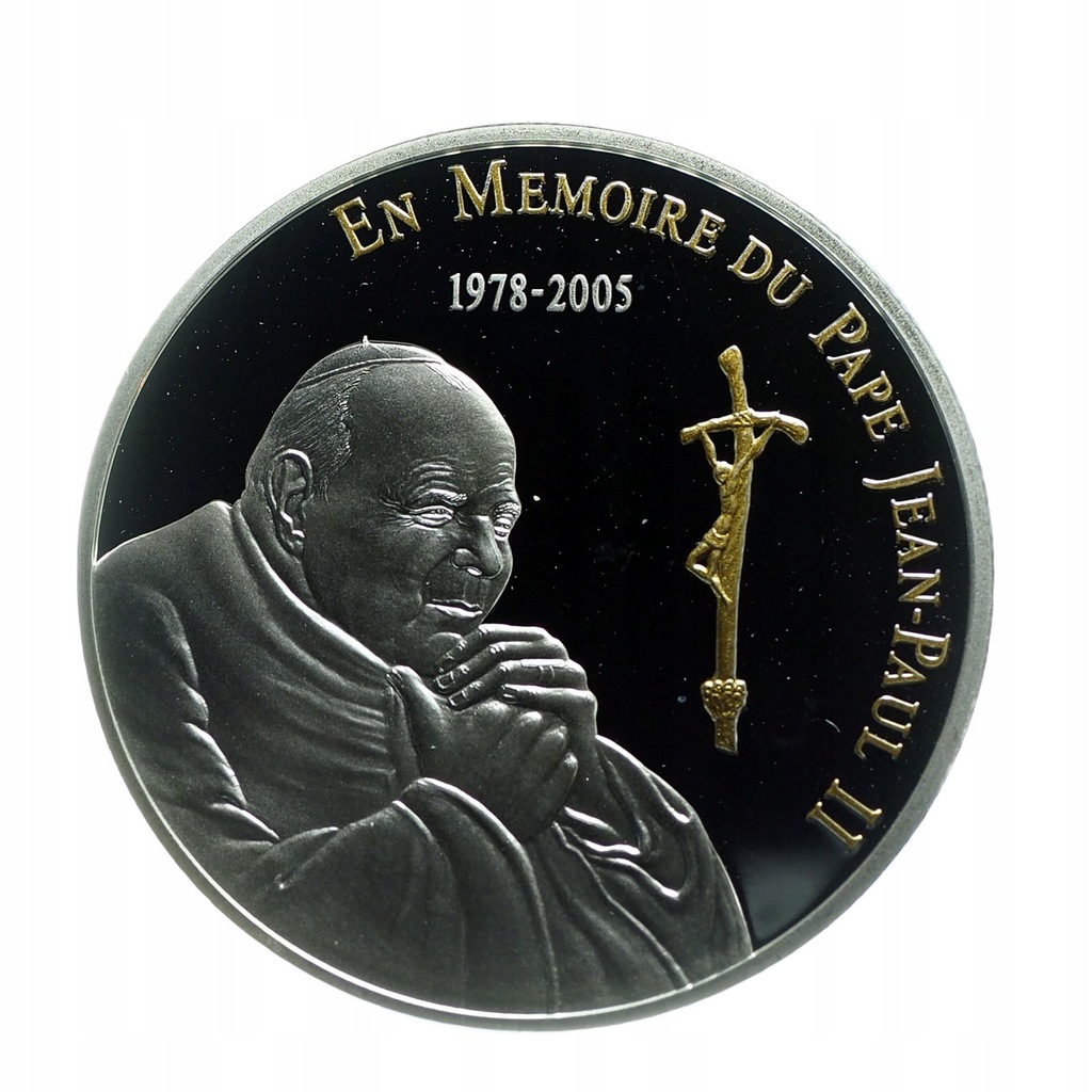 130020 10 Franków 2005 rok Kongo Jan Paweł II