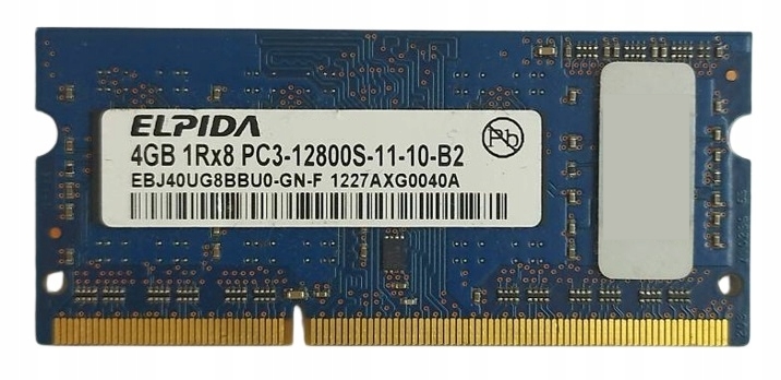 Pamięć 4GB RAM (1x4GB) DDR3 SODIMM ELPIDA PC3-12800 1600MHz SO-DIMM laptopa