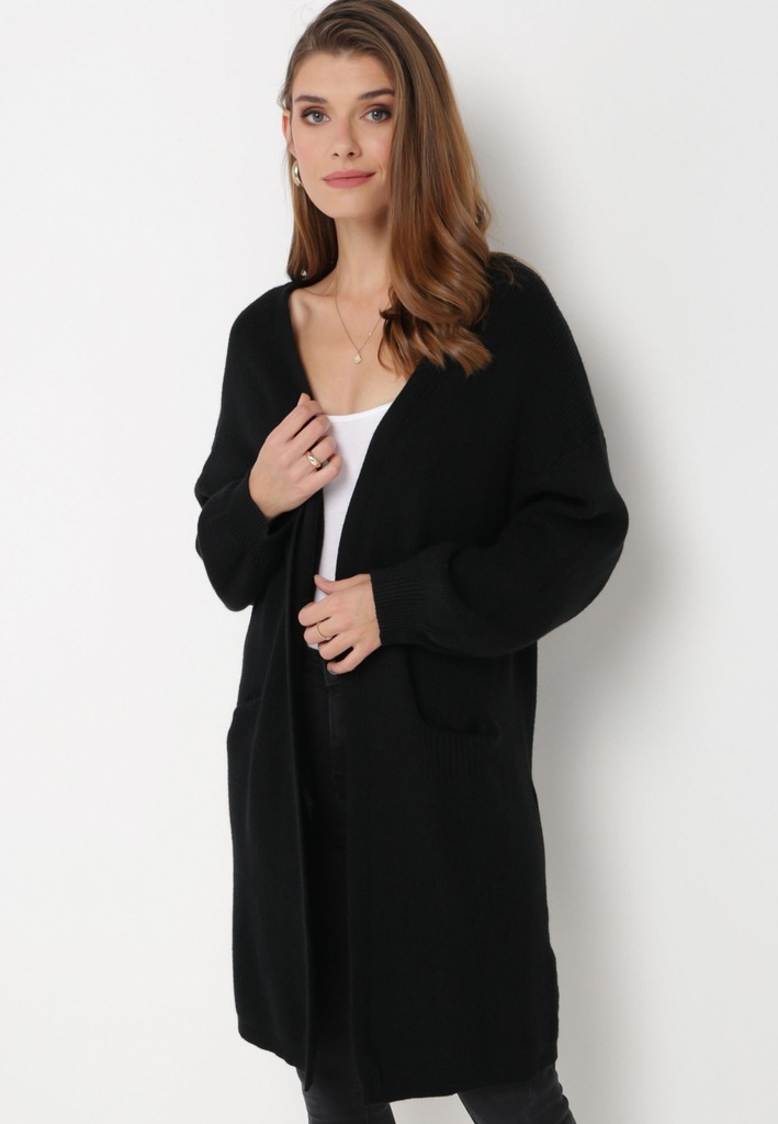 Born2Be Czarny Kardigan damski S/M Zima