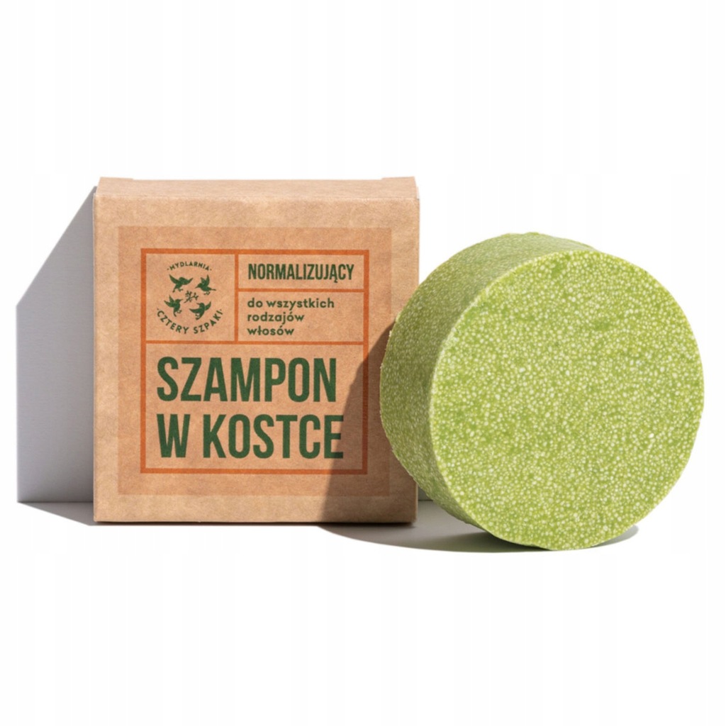 Szampon w kostce włosy przetłuszczające Cztery Szpaki 75 ml
