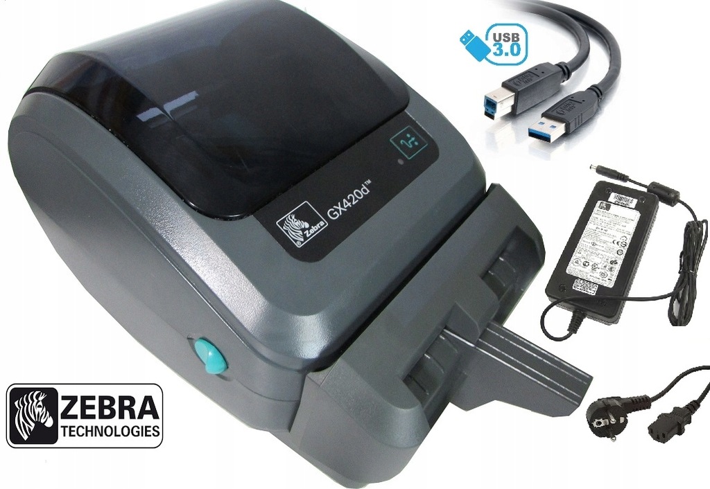 Zebra GX420d termiczna DO ETYKIET z GILOTYNĄ 8699440086 oficjalne